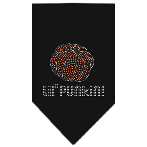 Lil Punkin Rhinestone Bandana Black Small